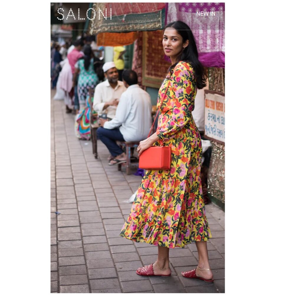 Saloni Alexia Azalea Silk Maxi Dress - Picture 2 of 14